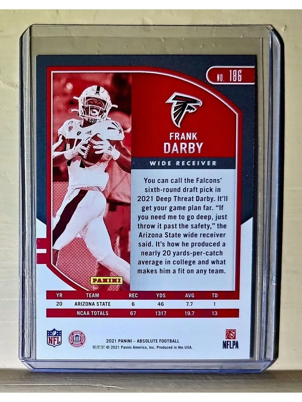 Frank Darby 2021 Panini NFL Absolute Football #186 Rookie Card